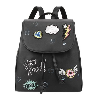 Excellent ha howru drawstring embroidered large capacity cute shoulder bag trend simple wild handbag 6EL09005 black
Excellent ha howru drawstring embroidered large capacity cute shoulder bag trend simple wild handbag 6EL09005 black