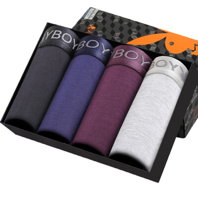 Playboy 5238 Men&39s Underwear Pants Pants Men&39s waist Pure color Elastic shorts 4 gift box Multicolor
Playboy 5238 Men&39s Underwear Pants Pants Men&39s waist Pure color Elastic shorts 4 gift box Multicolor