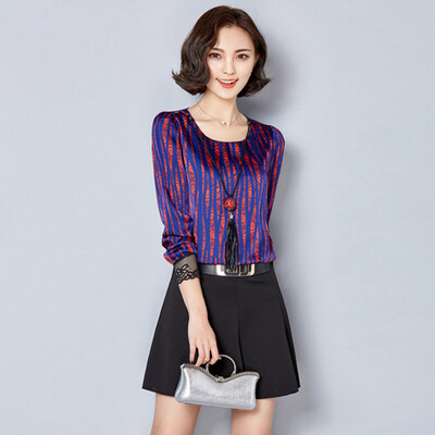 Xian Ya fashion Slim temperament was thin Korean version of the striped round neck collar splicing bottom dress female zxTSA7510 purple
Xian Ya fashion Slim temperament was thin Korean version of the striped round neck collar splicing bottom dress female zxTSA7510 purple