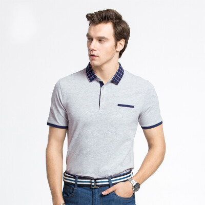 Camel (CAMEL) men's summer lapel business casual micro-elastic solid color short-sleeved T-shirt X7B201158 flower gray
Camel (CAMEL) men's summer lapel business casual micro-elastic solid color short-sleeved T-shirt X7B201158 flower gray