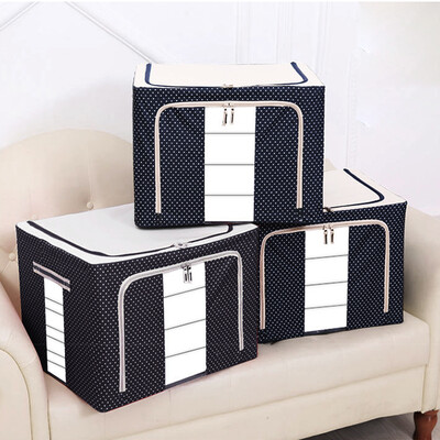 Oxford cloth double-sided visible storage box clothes sundries storage box storage box Navy blue dot 88L 3 Pack
Oxford cloth double-sided visible storage box clothes sundries storage box storage box Navy blue dot 88L 3 Pack