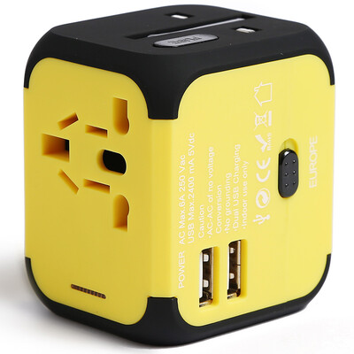 40000 km new universal universal conversion plug converter abroad multifunction power converter travel supplies SW6008 yellow
40000 km new universal universal conversion plug converter abroad multifunction power converter travel supplies SW6008 yellow