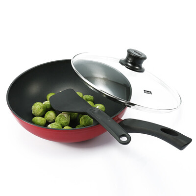 Fushi Le Red Ike 28 cm deep non-stick frying pan two-piece non-stick pan frying pan plastic shovel
Fushi Le Red Ike 28 cm deep non-stick frying pan two-piece non-stick pan frying pan plastic shovel