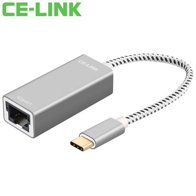 CE-LINK 1102 Type-C to Gigabit Ethernet Converter USB-C3.1 to RJ45 Converter Apple Macbook Computer Interface External wired network card
CE-LINK 1102 Type-C to Gigabit Ethernet Converter USB-C3.1 to RJ45 Converter Apple Macbook Computer Interface External wired network card