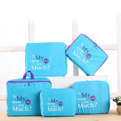 Space excellent goods travel clothing finishing package five - piece trolley case waterproof bag suit blue
Space excellent goods travel clothing finishing package five - piece trolley case waterproof bag suit blue