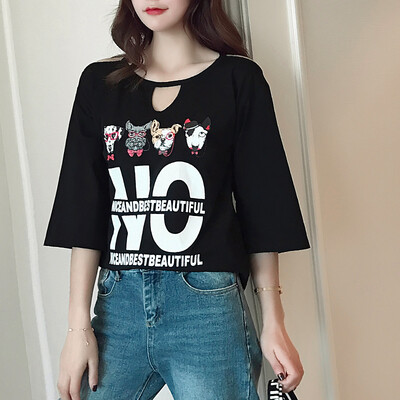 VIVAHEART Korean version of the five-point sleeve hollow T-shirt loose print pattern underwear coat tide tide VWTD173131 white M
VIVAHEART Korean version of the five-point sleeve hollow T-shirt loose print pattern underwear coat tide tide VWTD173131 white M