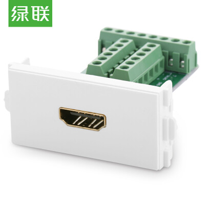Green Alliance (UGREEN) HDMI card line module free solder 86 type panel HD line socket 1.4 version of high-definition decoration engineering wiring module support 3D 20315
Green Alliance (UGREEN) HDMI card line module free solder 86 type panel HD line socket 1.4 version of high-definition decoration engineering wiring module support 3D 20315