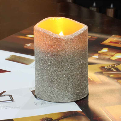 DFL Flickering Flameless Real Wax Electronic Led Pillar Candles with Timer Glitter Powder for Christmas Gold 3x4 Inches
DFL Flickering Flameless Real Wax Electronic Led Pillar Candles with Timer Glitter Powder for Christmas Gold 3x4 Inches