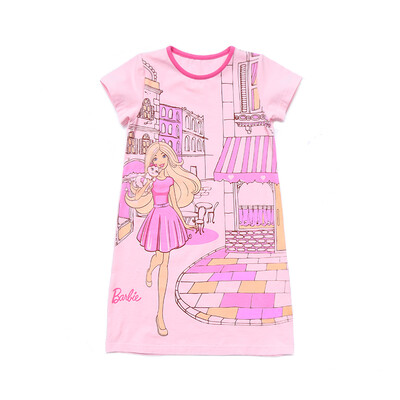 Barbie (BARBIE) children's short-sleeved sleep dress girls pajamas BB5006 pink 110cm
Barbie (BARBIE) children's short-sleeved sleep dress girls pajamas BB5006 pink 110cm