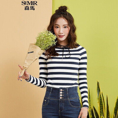 Semir Knitwear Female 2017 Fall Slim Shirt Sweet Stretch Striped Stretch 12316010201 Blue&White Tone
Semir Knitwear Female 2017 Fall Slim Shirt Sweet Stretch Striped Stretch 12316010201 Blue&White Tone