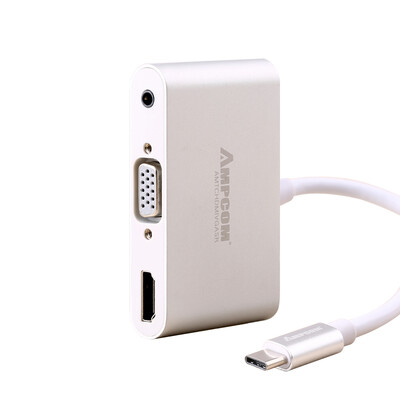 AMPCOM (AMPCOM) Тип-C к VGA + HDMI + 3,5 мм аудио HD конвертер головка Macbook просо Air ноутбук проектор адаптер алюминиевый сплав серебристый
AMPCOM (AMPCOM) Тип-C к VGA + HDMI + 3,5 мм аудио HD конвертер головка Macbook просо Air ноутбук проектор адаптер алюминиевый сплав серебристый