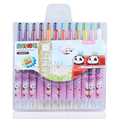 GuangBo 24-color rotating crayon / painting pen / student stationery panda random HZM03875
GuangBo 24-color rotating crayon / painting pen / student stationery panda random HZM03875