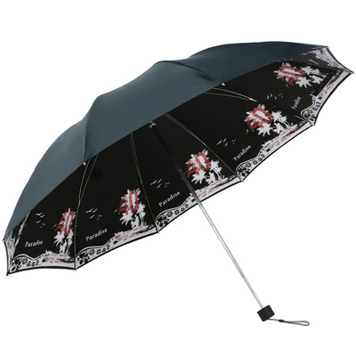 Paradise umbrella to increase the satin vinyl UPF50 Yushu wind tripartite sunny umbrella 31012E green gray
Paradise umbrella to increase the satin vinyl UPF50 Yushu wind tripartite sunny umbrella 31012E green gray