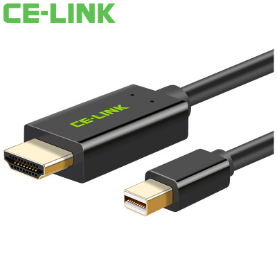 CE-LINK Mini DP to HDMI high-definition cable 3 meters mini DP to HDMI cable HD TV monitor projector line support 4 2k black 1584
CE-LINK Mini DP to HDMI high-definition cable 3 meters mini DP to HDMI cable HD TV monitor projector line support 4 2k black 1584