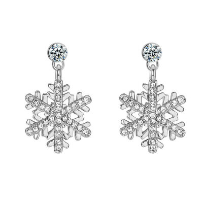 Yoursfs Women Luxury Crystal Silver Color Flower Stud Earrings snowflake Wedding Party Earring Bijouterie
Yoursfs Women Luxury Crystal Silver Color Flower Stud Earrings snowflake Wedding Party Earring Bijouterie