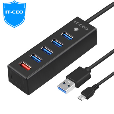 IT-CEO IT-134 USB30 extended 4-port HUB 1 power supply port hub desktop computer notebook a drag five USB splitter about 05 meters black
IT-CEO IT-134 USB30 extended 4-port HUB 1 power supply port hub desktop computer notebook a drag five USB splitter about 05 meters black