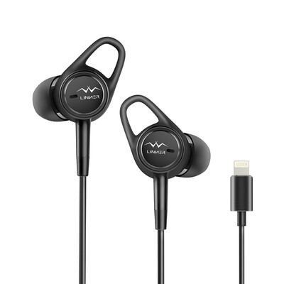 Linner NC21 Lightning Apple interface active noise reduction headset into the earplugs sports belt with good sound quality subwoofer iphone headphones headset obsidian black
Linner NC21 Lightning Apple interface active noise reduction headset into the earplugs sports belt with good sound quality subwoofer iphone headphones headset obsidian black