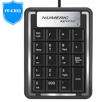 IT-CEO W015 USB Digital Keypad Mini Financial Keypad Accounting Bank Cashier Portable Keyboard 19 Keypad Notebook External Black
IT-CEO W015 USB Digital Keypad Mini Financial Keypad Accounting Bank Cashier Portable Keyboard 19 Keypad Notebook External Black