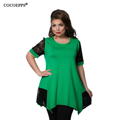 COCOEPPS New Plus size Irregular Women Lace Tops 2017 Large Size Patchwork Ladies Blouse Blue O-Neck Elegant Femme 5XL 6XL Shirt
COCOEPPS New Plus size Irregular Women Lace Tops 2017 Large Size Patchwork Ladies Blouse Blue O-Neck Elegant Femme 5XL 6XL Shirt