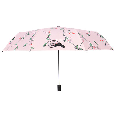 Floral feel three fold umbrella sunscreen UV umbrellas four-color flowers pink
Floral feel three fold umbrella sunscreen UV umbrellas four-color flowers pink