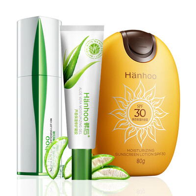 Hanhoo Sunscreen Whitening Repair Three-Piece Set Isolated Sunscreen Refreshing Moisturizing After Sun Repair Skin Care Set
Hanhoo Sunscreen Whitening Repair Three-Piece Set Isolated Sunscreen Refreshing Moisturizing After Sun Repair Skin Care Set