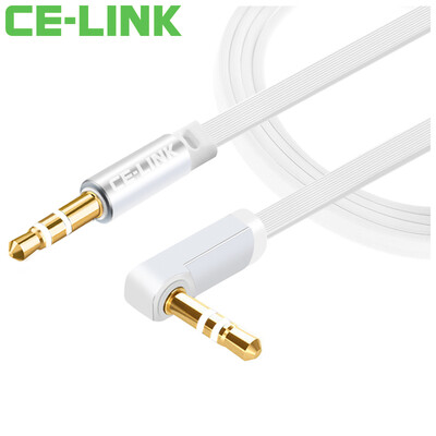 CE-LINK 2550 AUX audio cable car elbow flat wire 1 meter 35mm stereo audio line male to public car phone flat headset cable silver white line
CE-LINK 2550 AUX audio cable car elbow flat wire 1 meter 35mm stereo audio line male to public car phone flat headset cable silver white line