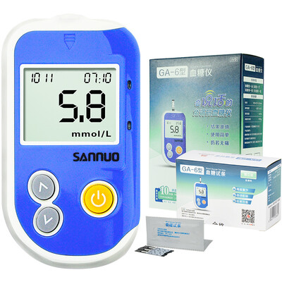 SANNUO GA-6 Blood Glucose Home Tweeter (Sends 50 independent test strips and needles
SANNUO GA-6 Blood Glucose Home Tweeter (Sends 50 independent test strips and needles