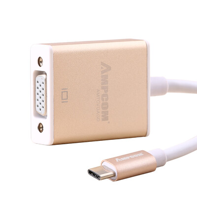 AMPCOM (AMPCOM) Тип-C до VGA кабель с высоким разрешением конвертер Прос Air Macbook подключение TV проектор дисплей USB-C 3.1 адаптер конвертер золотой
AMPCOM (AMPCOM) Тип-C до VGA кабель с высоким разрешением конвертер Прос Air Macbook подключение TV проектор дисплей USB-C 3.1 адаптер конвертер золотой