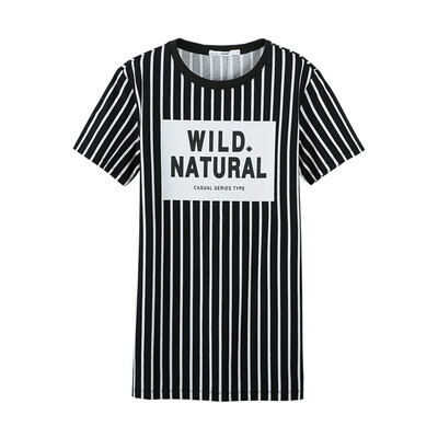 Semir Semir Short Sleeve T-Shirt Ms Summer Striped Straight Long T-Shirt Korean version 12216000030 White Black T
Semir Semir Short Sleeve T-Shirt Ms Summer Striped Straight Long T-Shirt Korean version 12216000030 White Black T