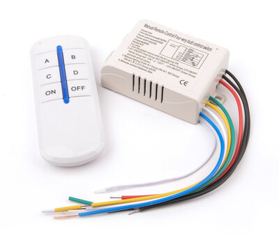 Wireless 4 Channels ONOFF 220V Remote Control Switch Digital Remote Control Switch for Lamp & Light HT037
Wireless 4 Channels ONOFF 220V Remote Control Switch Digital Remote Control Switch for Lamp & Light HT037