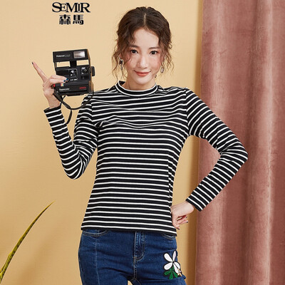 Semir sweater women 2017 autumn stripes were thin high collar collar shirt sweater 12316010026 black&white tone S
Semir sweater women 2017 autumn stripes were thin high collar collar shirt sweater 12316010026 black&white tone S