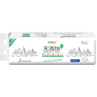 Happy sun no added roll 3 layer 168 grams 12 volumes of toilet paper the original ecological without adding no blocking the toilet
Happy sun no added roll 3 layer 168 grams 12 volumes of toilet paper the original ecological without adding no blocking the toilet