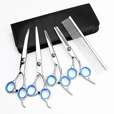 HANHANLEYUAN pet grooming scissors dog scissors shaving scissors Teddy scissors supplies pet straight scissors 7 inch scissors five pieces
HANHANLEYUAN pet grooming scissors dog scissors shaving scissors Teddy scissors supplies pet straight scissors 7 inch scissors five pieces