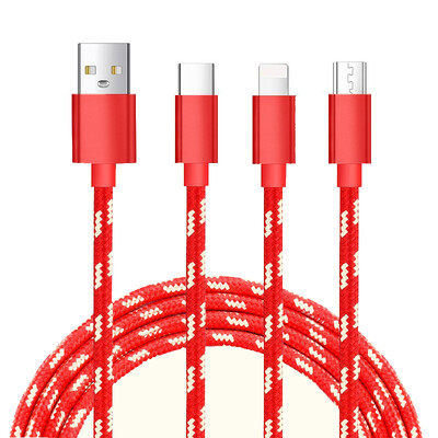 Moko Si (MOKIS) Type-c / Apple / Andrew multi-function one-tailed three three-in-one phone charging line / data cable / charger line 1 m red
Moko Si (MOKIS) Type-c / Apple / Andrew multi-function one-tailed three three-in-one phone charging line / data cable / charger line 1 m red