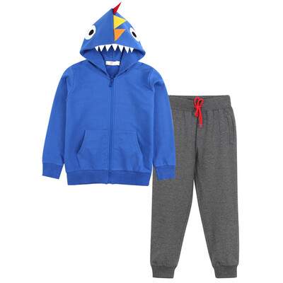 Xin Song boy suit printing sweater sports trousers two sets of gray possession of blue J061AB 120
Xin Song boy suit printing sweater sports trousers two sets of gray possession of blue J061AB 120