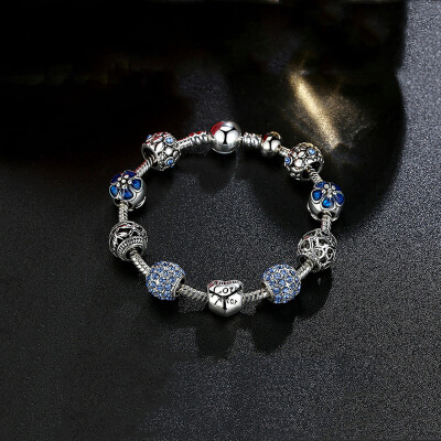 Baffin Antique Silver Charm Beads Bracelet & Bangle with Love&Flower Crystal Ball Women Wedding Valentines Day Gift
Baffin Antique Silver Charm Beads Bracelet & Bangle with Love&Flower Crystal Ball Women Wedding Valentines Day Gift