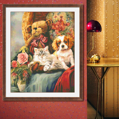 embroider DIY DMC Cross stitch,Sets For Embroidery kits Oil painting cats and dogs factory direct sale
embroider DIY DMC Cross stitch,Sets For Embroidery kits Oil painting cats and dogs factory direct sale