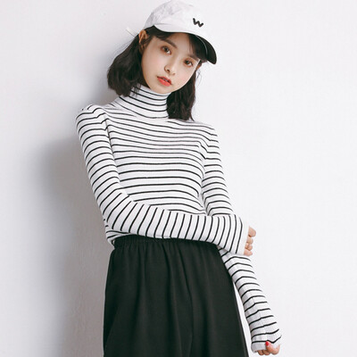 City plus CITYPLUS 2017 winter new art women&39s high collar stripes knitted bottoming shirt wild coat sweater CWYC17T167 white uniform
City plus CITYPLUS 2017 winter new art women&39s high collar stripes knitted bottoming shirt wild coat sweater CWYC17T167 white uniform