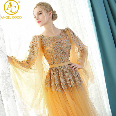 Luxury Golden Evening Dress Long O-Neck Tulle Beautiful Evening Gowns Prom Party Zuhair Murad Saudi Arabia Dubai Abaya Kaftan
Luxury Golden Evening Dress Long O-Neck Tulle Beautiful Evening Gowns Prom Party Zuhair Murad Saudi Arabia Dubai Abaya Kaftan