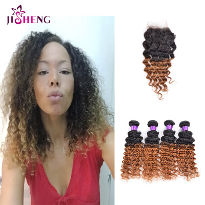 8A Ombre Deep Human Hair Bundles With Closure Indian 4 bundles Human Hair With 4*4 Lace Closure
8A Ombre Deep Human Hair Bundles With Closure Indian 4 bundles Human Hair With 4*4 Lace Closure