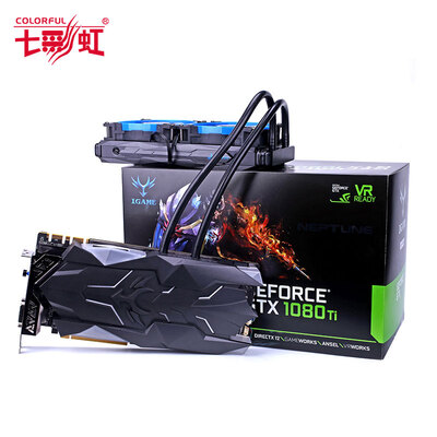 Colorful iGame GTX1080Ti Neptune W GTX1080Ti 1594-1708MHz / 11Gbps 11G / 352bit One Water Cool Game Graphics Card
Colorful iGame GTX1080Ti Neptune W GTX1080Ti 1594-1708MHz / 11Gbps 11G / 352bit One Water Cool Game Graphics Card