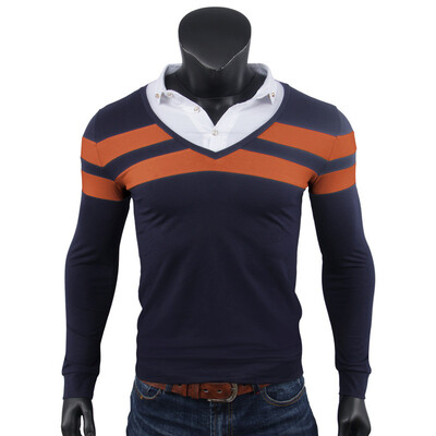 SHUYI Autumn New Fashion Long Sleeves T Shirt Fake Two Pieces of Self-Cultivation Shirt Collar Color Mens POLO Shirt
SHUYI Autumn New Fashion Long Sleeves T Shirt Fake Two Pieces of Self-Cultivation Shirt Collar Color Mens POLO Shirt