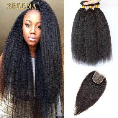 Malaysian Kinky Straight Hair 3 Bundle With Closure Virgin Hair 100 Unprocessed Human Hair Italian Coarse Yaki With 4X4 Free Clos
Malaysian Kinky Straight Hair 3 Bundle With Closure Virgin Hair 100 Unprocessed Human Hair Italian Coarse Yaki With 4X4 Free Clos