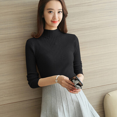 Long Yue Women Knitwear Ladies Short paragraph 2017 autumn and winter new high collar Slim long-sleeved shirt sweater LWYC178720 Black
Long Yue Women Knitwear Ladies Short paragraph 2017 autumn and winter new high collar Slim long-sleeved shirt sweater LWYC178720 Black