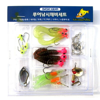 Seven grid road bait set lead head hook soft maggot simulation shrimp connection ring sequins false bait soft bait
Seven grid road bait set lead head hook soft maggot simulation shrimp connection ring sequins false bait soft bait