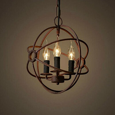 BOKT 3-Lights Vintage Edison Metal Shade Round Hanging Ceiling Chandelier Retro Iron Rustic Spherical Ceiling Pendant Light
BOKT 3-Lights Vintage Edison Metal Shade Round Hanging Ceiling Chandelier Retro Iron Rustic Spherical Ceiling Pendant Light
