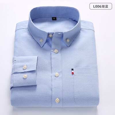 Business Youth Men Long Sleeve Shirt Spring Silm Fit Oxford Textile Solid Color Stitching Fashion
Business Youth Men Long Sleeve Shirt Spring Silm Fit Oxford Textile Solid Color Stitching Fashion