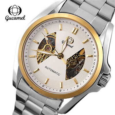 GUCAME GOLD Mechanical Wrist Mens Watch Top Brand Luxury Automatic Clock Men Stainless Steel Skeleton Watches
GUCAME GOLD Mechanical Wrist Mens Watch Top Brand Luxury Automatic Clock Men Stainless Steel Skeleton Watches