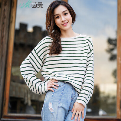 Yan Man INMAN 2017 winter new semi-high collar wild stripes fall cuff sleeve sweater female 1874132440 peach red
Yan Man INMAN 2017 winter new semi-high collar wild stripes fall cuff sleeve sweater female 1874132440 peach red