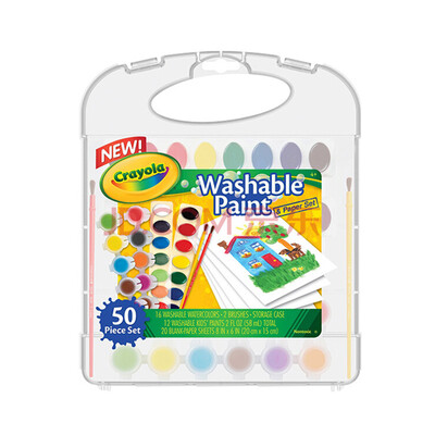 Crayola Painting Tools Brushes diy Toys Painting Sets Children Solid Pigment Washable Painting Suitcase Gift Boxes 04-5222
Crayola Painting Tools Brushes diy Toys Painting Sets Children Solid Pigment Washable Painting Suitcase Gift Boxes 04-5222